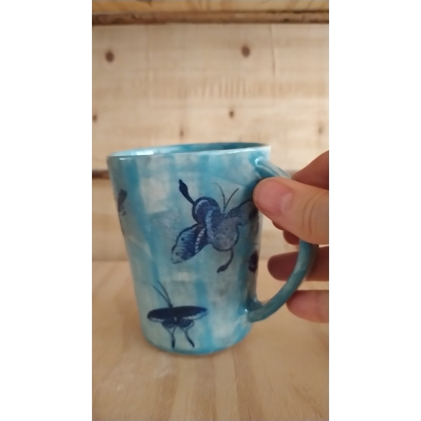 Taza desayuno Mariposas azules - Imagen 5